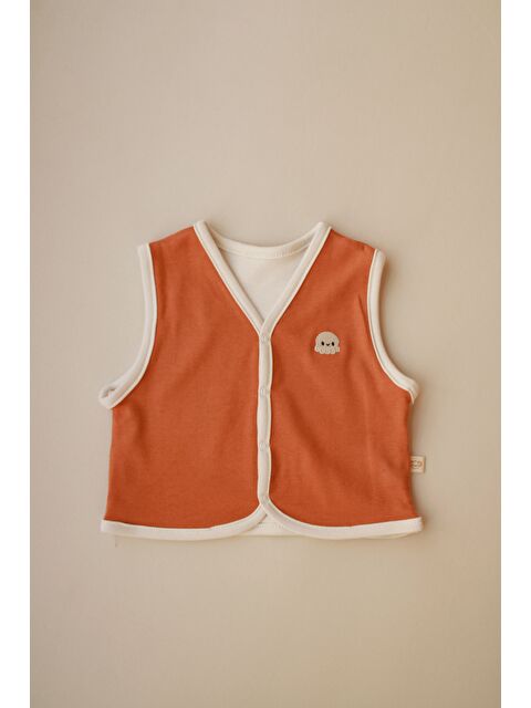 Oh La La Koala For Little Ones Ahtapot Nakışlı Çift Taraflı Yelek - S000487890-19956