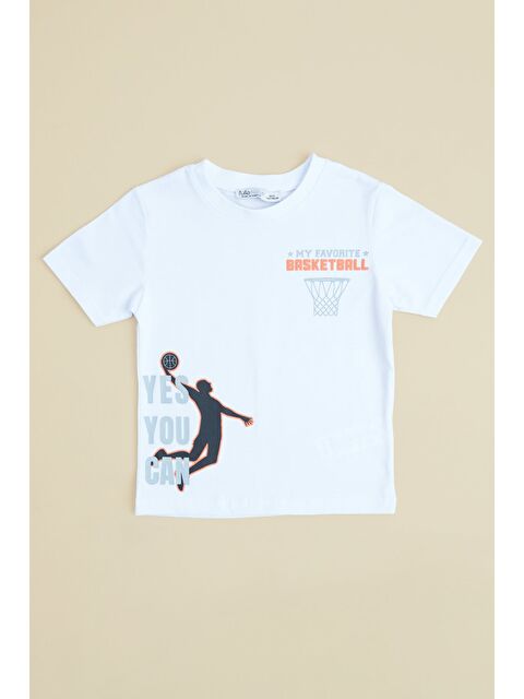Fullamoda My Foverıte Basketball Baskılı Erkek Çocuk Tişört - S000532067-20063