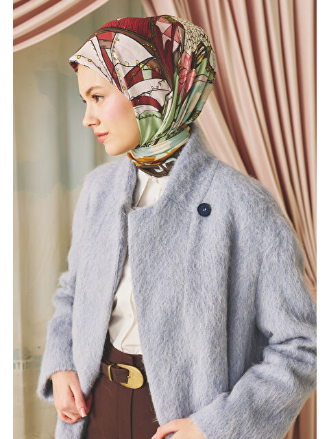 Fresh Scarfs A CINDIRELLA'S DREAM DESEN FLOŞ VİSKON EŞARP COFFEE CREAM - S000506265-5402