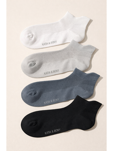 Katia And Bony Erkek 4'Lü Basic Nefes Alabilen Sneaker Step Çorap