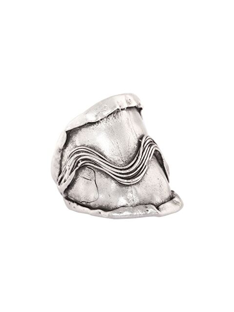 Labalaba Kadın Antik Gümüş Kaplama El Yapımı Ayarlanabilir Bohem Yüzük - S000506336-18105