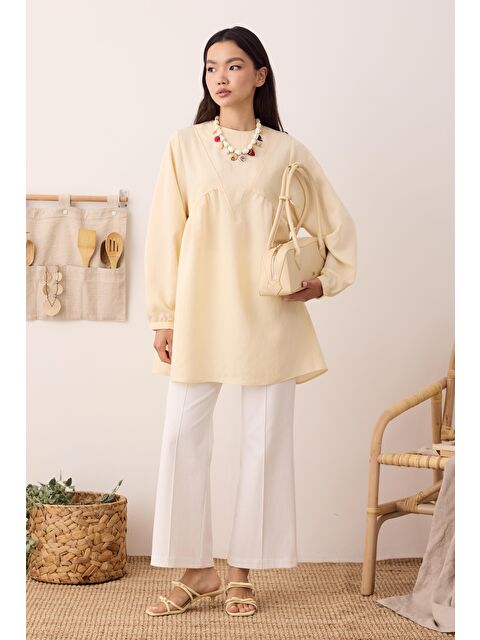 HE-QA V Panama Tunik Vanilya - S000418062-17162