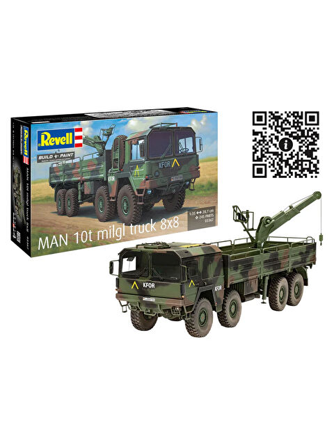 Revell Maket Model Kit Askeri Araçlar MAN 10t milgl 8x8 3367