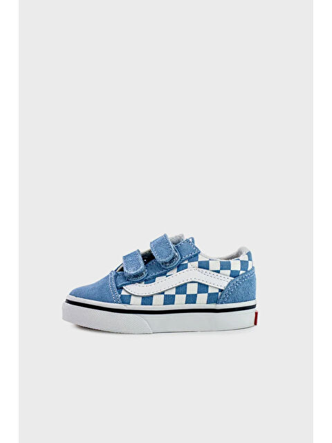 Vans Old Skool V Kareli Cırt Cırtlı Kanvas Sneaker Ayakkabı VN0009RCE2W1 - S000386966-37368