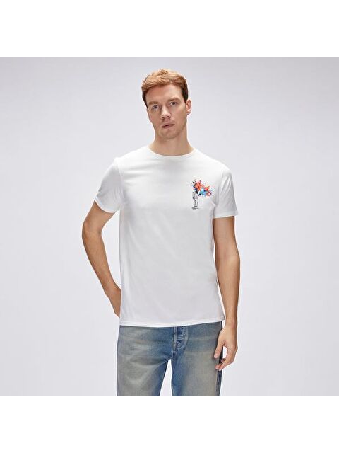 Bad Bear Endless Erkek Beyaz Yuvarlak Yaka Tişört - S000504626-20063