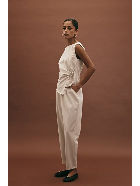 SATEEN Lena Havuç Pantolon - Taş - S000503947-25636