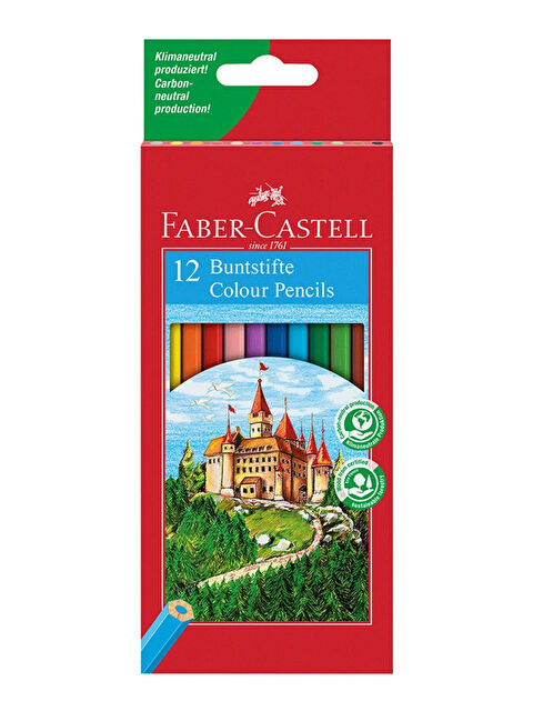 Faber-Castell 12 Renkli Kuru Boya Kalemi Seti,Altıgen Gövde, Canlı Renkler, Kalemtıraş Hediyeli - S000415507-23173