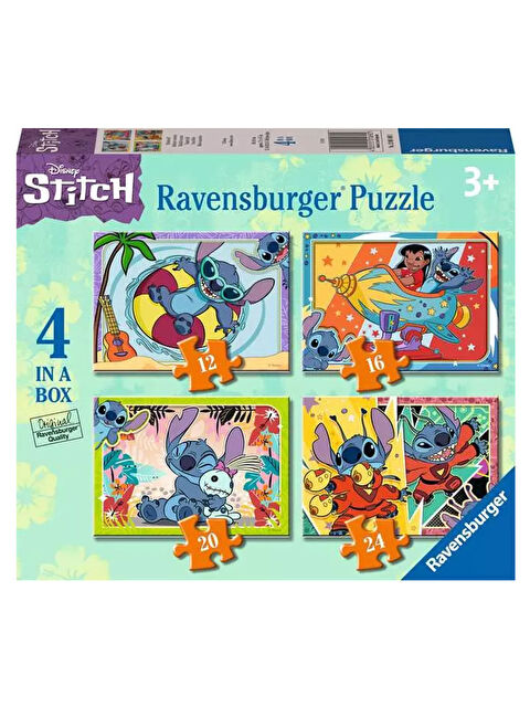 Ravensburger Çocuk Puzzle 4 in Box WD Stitch RPX120010692