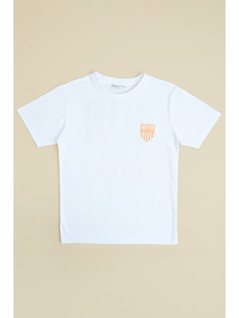 Fullamoda Run Baskılı Bisiklet Yaka Erkek Çocuk Tişört