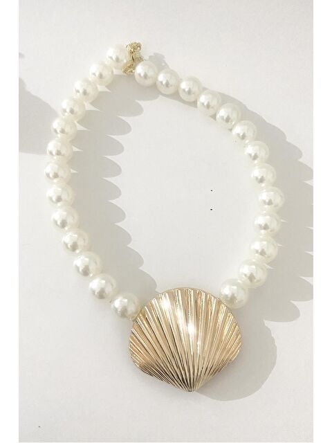 New Obsessions İstridye Uçlu Büyük Boncuklu Kolye - S000394110-20063