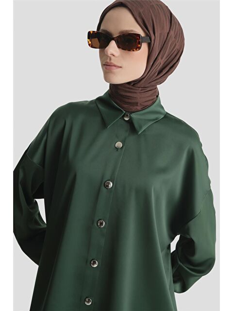 ARMİNE Saten Tunik Yeşil - S000508230-18194
