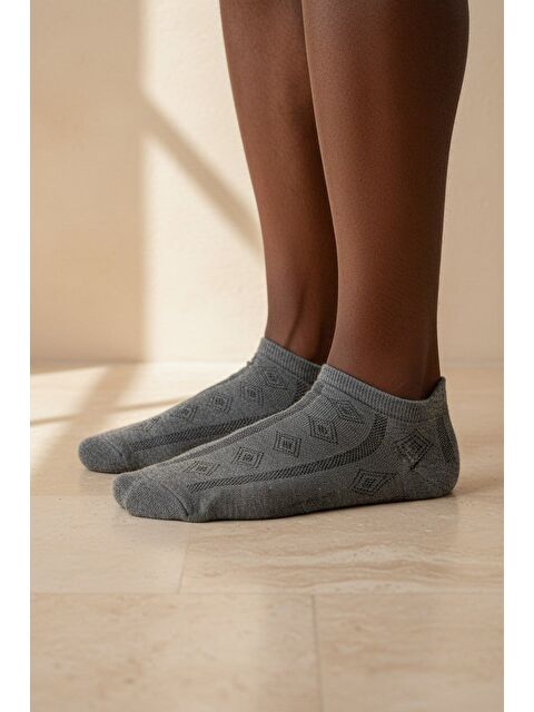 Katia And Bony Erkek Kendinden Desenli Step Çorap Antrasit