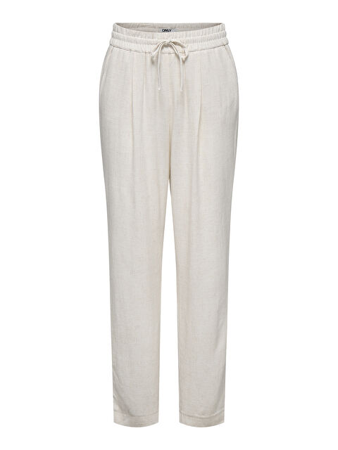 Only Onlsiesta Keten Karışımlı Regular Fit Düz Paça Kadın Pantolon 15348124 - S000380559-25636