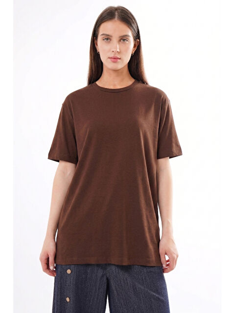 Remsa Kısa Kollu Bambu Bluz 161 Kahverengi