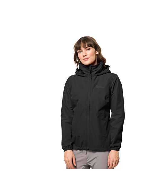 Jack Wolfskin Stormy Point 2l Kadın Siyah Outdoor Ceketi - S000490151-19351