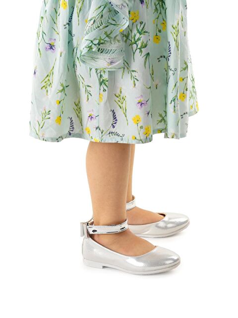 Kiko Kids Cırtlı Kız Çocuk Fiyonklu Babet Ayakkabı Ege 205 Vakko Bilekten Bağlamalı - S000026813-17219