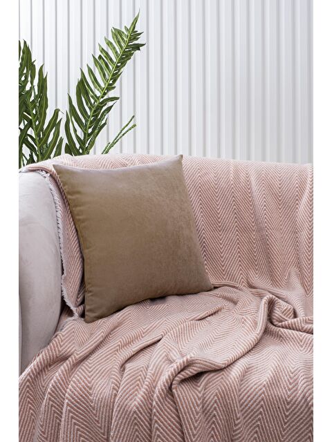 Asdiva Panoroma Süet Dokulu Düz Punch (Panç) İçin Uygun Kahverengi 45X45 Dekoratif Kırlent Kılıfı - S000452530-19413