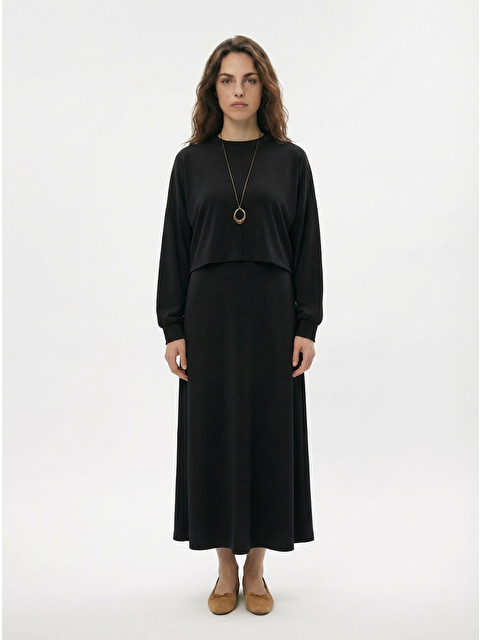 ALLDAY Siyah-İki Parçalı Elbise - S000526966-19351