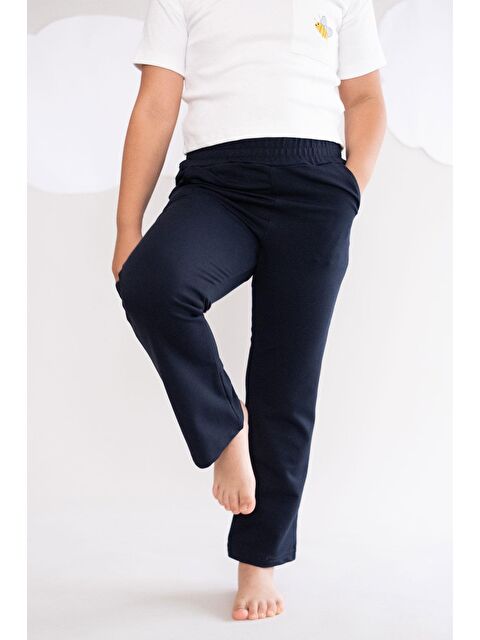 C&City Kız Çocuk İspanyol Paça Eşofman Altı 761 Lacivert