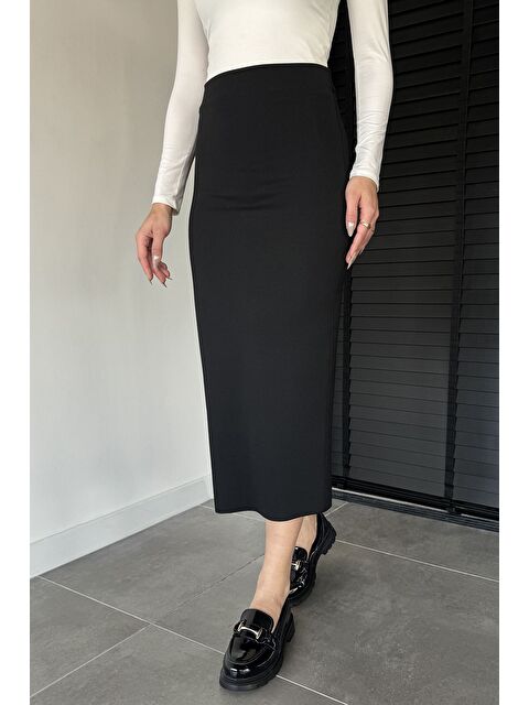 Gülseli Kadın Elastanlı Yırtmaç Detaylı Midi Boy Kalem Etek - S000482857-19351