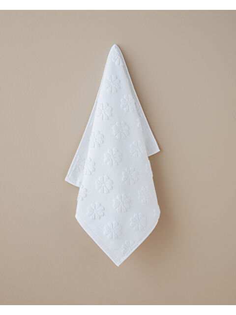 English Home Calm Daisy Pamuk Yüz Havlusu 50x80 cm Beyaz - S000531141-20063