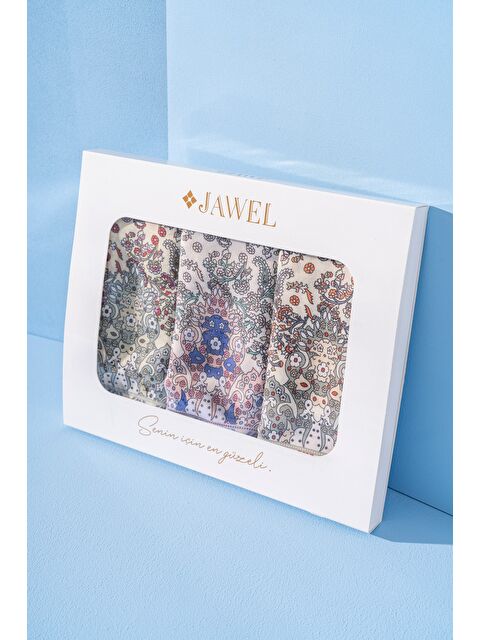 Jawel Kadın Alinda Soft Şal Paketi (Turuncu-İndigo-Açık Yağ Yeşili) - S000384852-23173