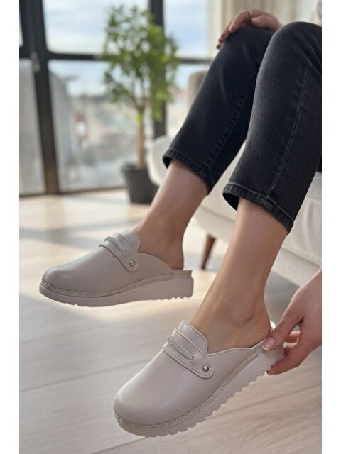 Oksit Prl 3103 Taşlı Ortopedik Yumuşak Hafif Taban Günlük Anne Kadın Terlik - S000498029-19966