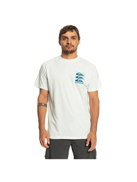 Quiksilver Warped Patterns Erkek Beyaz Tişört - S000500896-20063