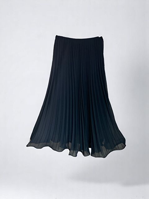 Formo Kadın Siyah Piliseli Şifon Etek - S000389167-19351