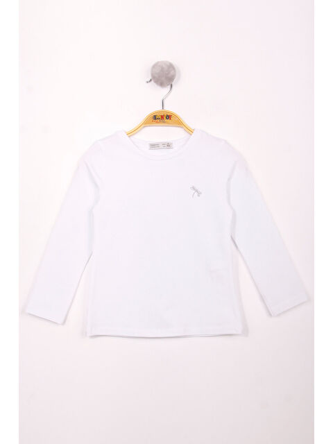 Toontoykids Kız Çocuk Göğsü Nakışlı T-Shirt