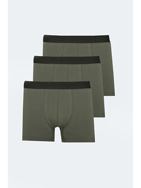 SLAZENGER JAMA 3 lü Set Erkek Haki Boxer