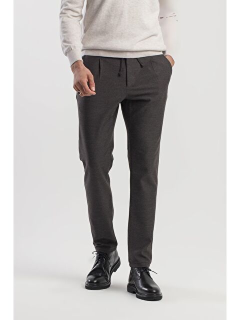 JAKAMEN Siyah Comfort Fit Beli Lastikli Yan Cep Pantolon - S000496026-19351