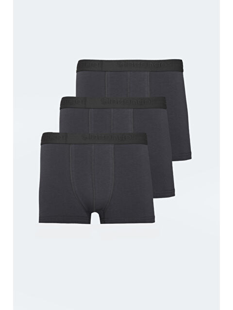 SLAZENGER JADAX 3 lü Set Erkek Koyu Gri Boxer
