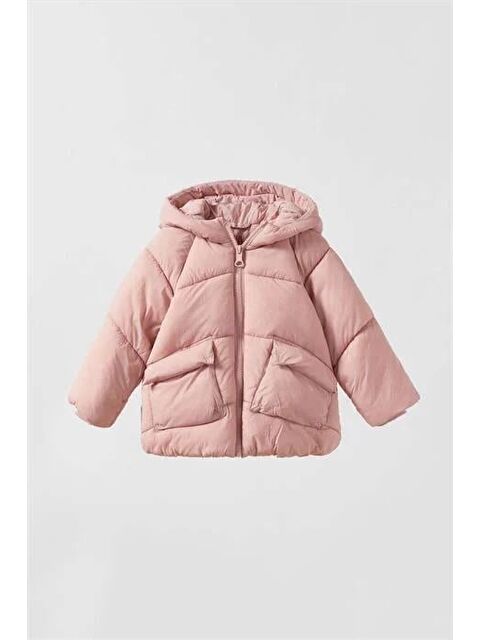 Magu Kız Çocuk Pudra Kapüşonlu Şişme Mont - S000497506-20024