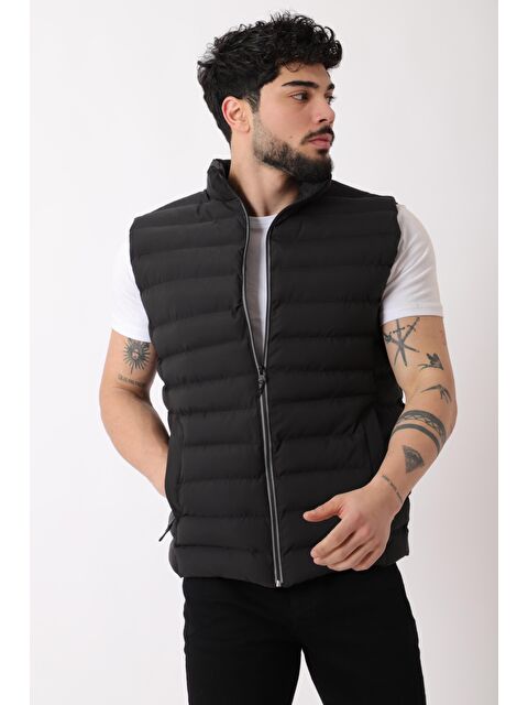 Stilkombin Dar Dikişli Reflektörlü Erkek Şişme Yelek FST 7072_60313 - S000352269-19351