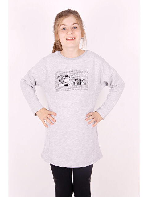 Toontoykids Kız Çocuk Chic Yazılı Taş İşlemeli Tişört - S000375855-74