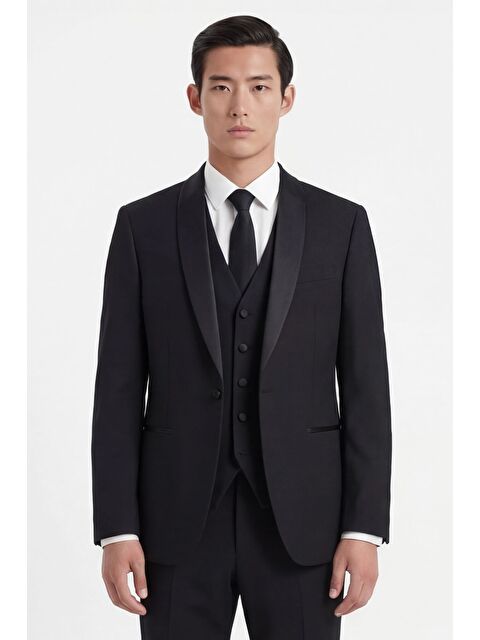 Sabri Özel Siyah Vest Suit - S000523704-19351