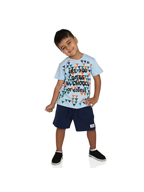 Toontoykids Erkek Çocuk Renkli Baskılı Şortlu Takım - S000417478-17234