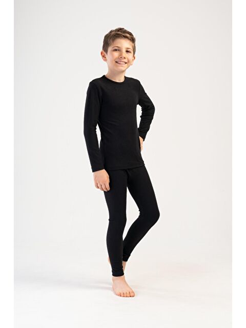 C&City Erkek Çocuk Uzun Kol Bisiklet Yaka Termal Takım 405160 Siyah - S000497507-19351