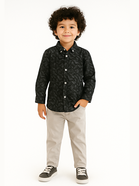 Casabony Antrasit Gömlek & Gabardin Pantolon Takım Erkek Çocuk - S000439049-37188