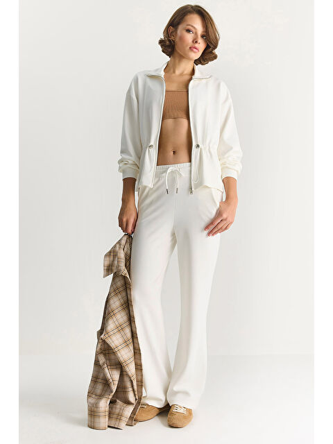 SHADE Kadın Yumuşak Dokulu Bel Ayarlamalı Ceket Pantolon Modal Takım - S000444414-20063