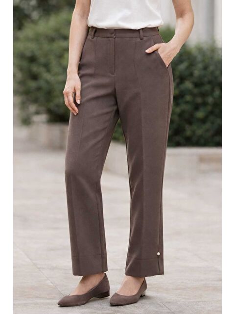 Remsa Kadın Bilek Boy Kumaş Pantolon 01 Toprak - S000486186-14742
