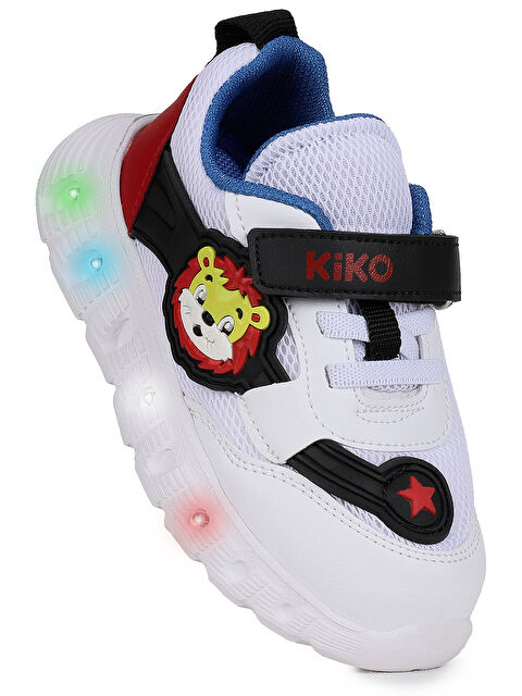 Kiko Kids Puff Cırtlı Işıklı Faylon Taban Erkek Bebek Spor Ayakkabı