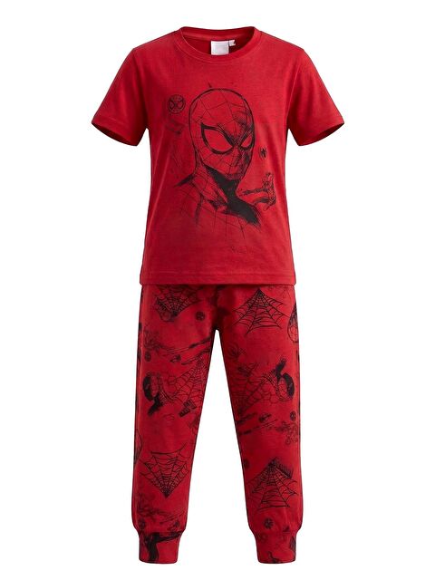 Remsa Erkek Çocuk Pamuk Penye Pijama Takımı 4298 Kırmızı