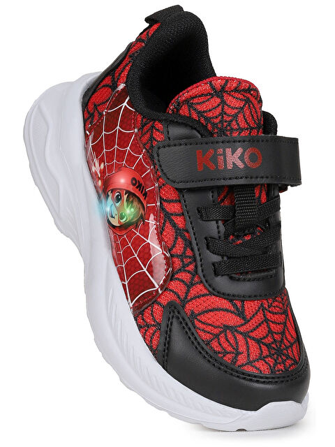 Kiko Kids Spider Işıklı Cırtlı Faylon Taban Erkek Çocuk Spor Ayakkabı