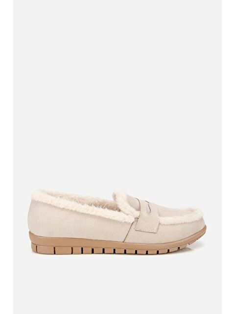 Yaya By Hotiç Kadın Bej İçi Kürklü Düz Ayakkabı - S000482416-19928