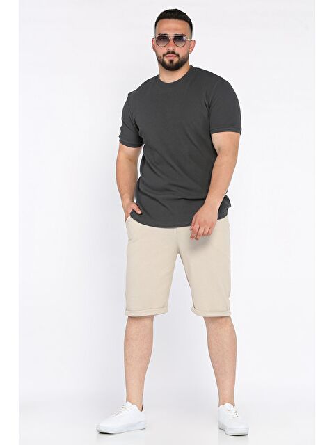 Mishar İtalia Bisiklet Yaka Kendinden Desenli Erkek Tişört - S000399541-33408