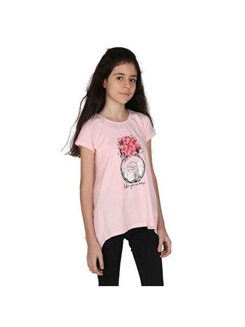 Toontoykids Kız Çocuk Parfüm Nakışlı T-Shirt