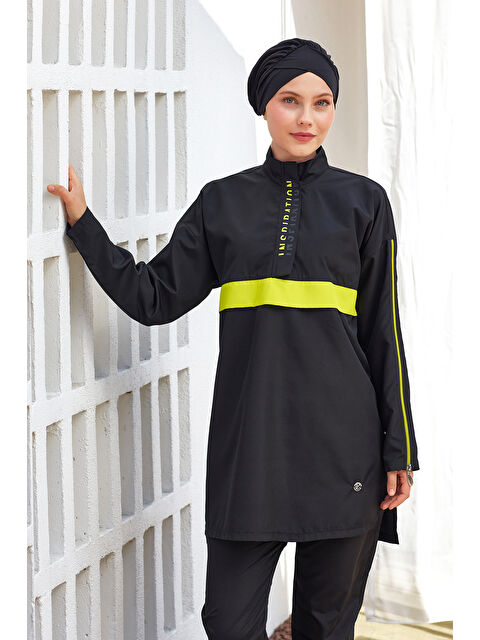 Adasea Paraşüt Tam Kapalı Tesettür Mayo Hanley 1502 Siyah - S000504610-19351