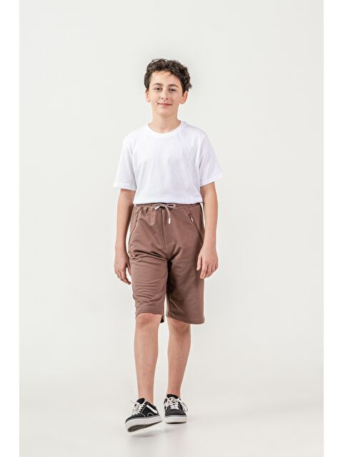 Mışıl Kids Sport Baskılı Cepler Fermuarlı Erkek Çocuk Şort - S000513694-19413